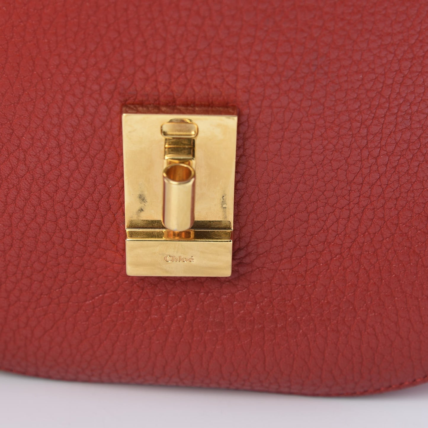 Grained Lambskin Mini Drew Shoulder Bag Plaid Red