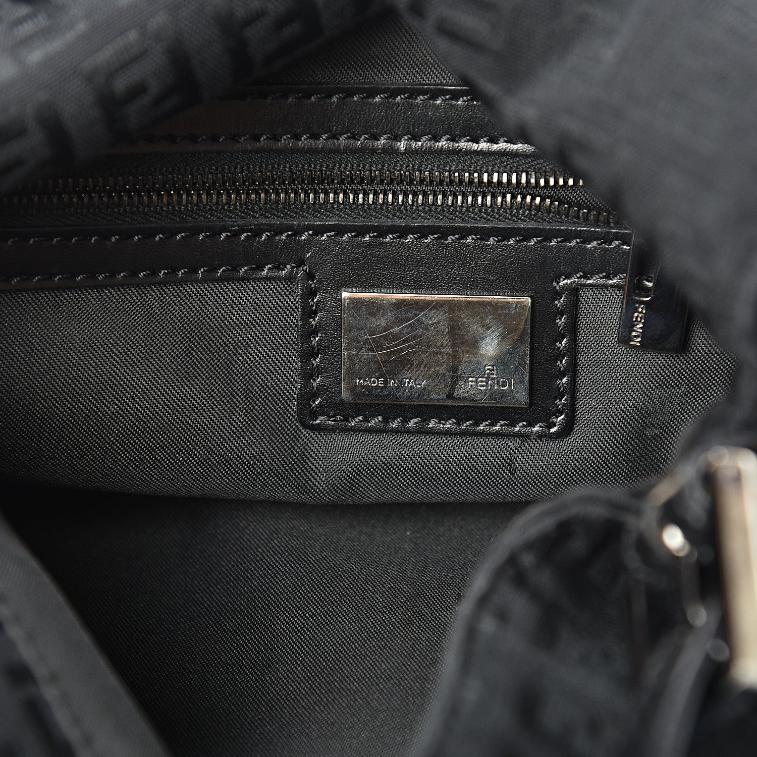 Fendi Zucchino Mama Baguette Black 6 of 12