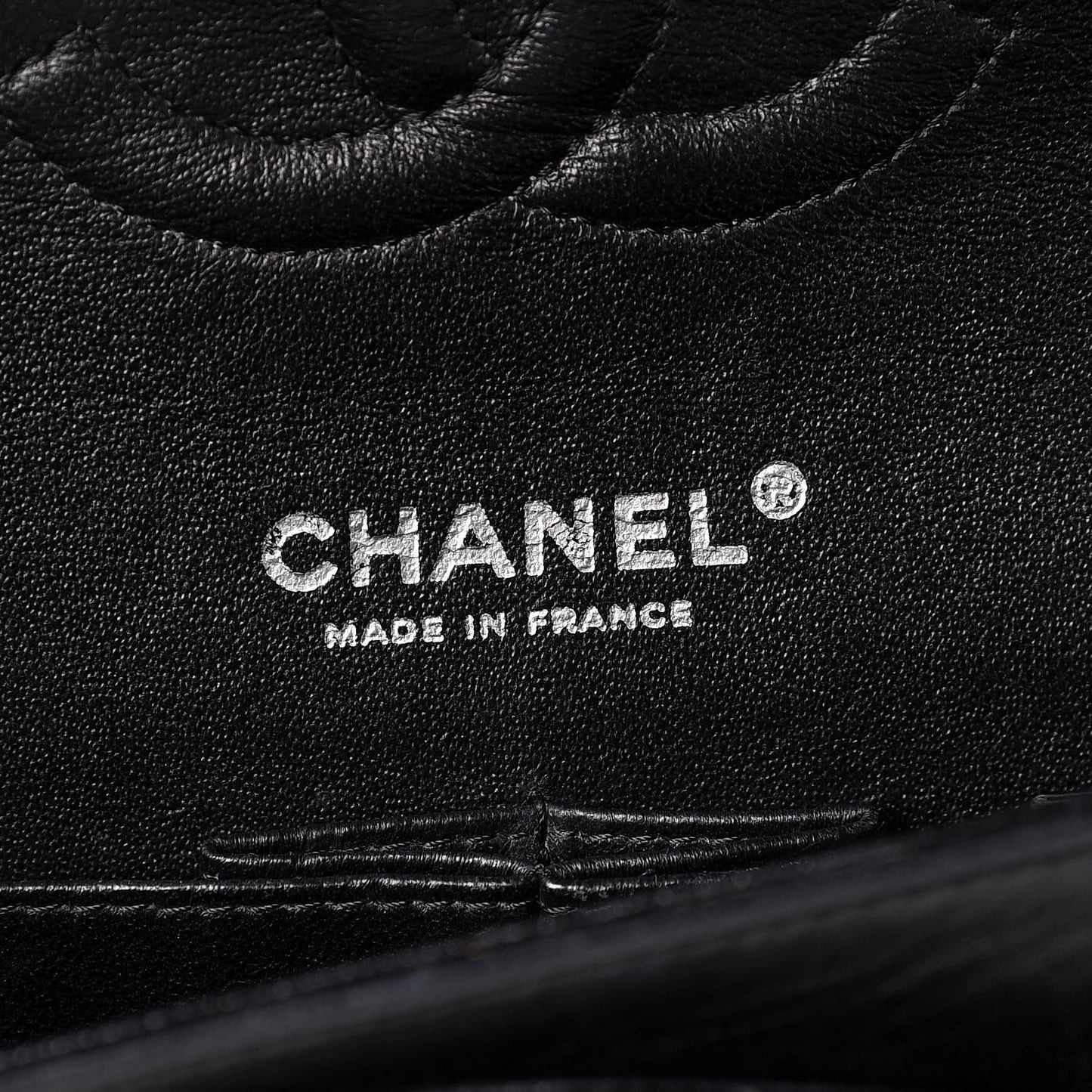 Patent Quilted Medium Double Flap Black