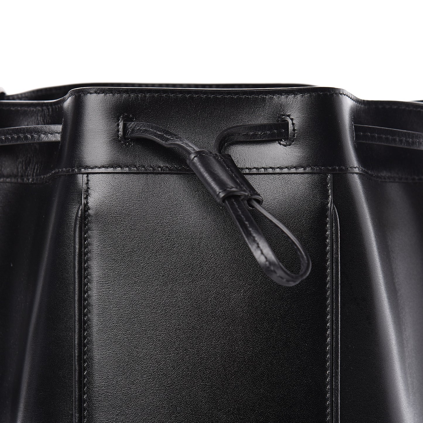 Smooth Calfskin Medium Talitha Bucket Bag Black
