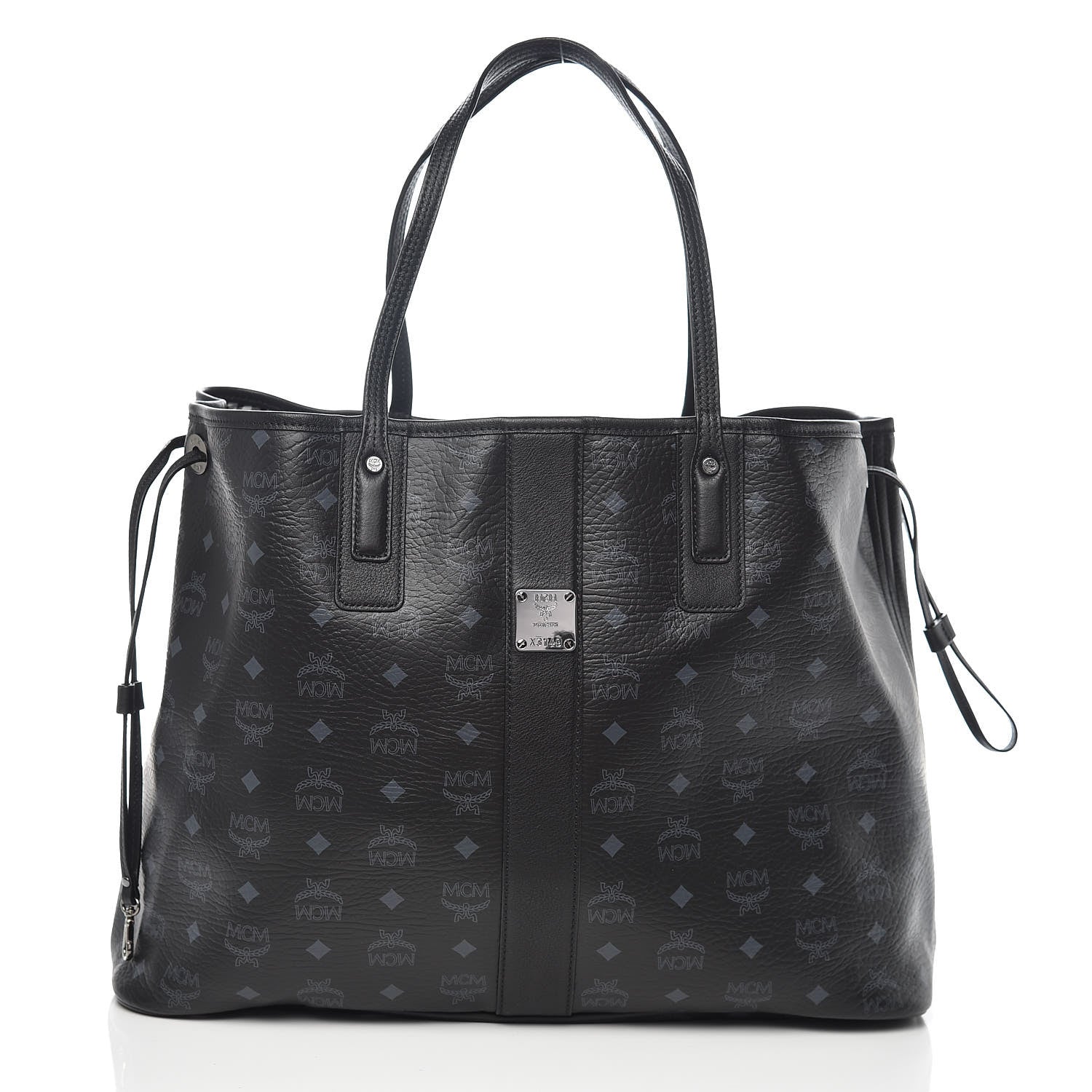 MCM Visetos Large Liz Reversible Shopper Tote Black 1 of 15