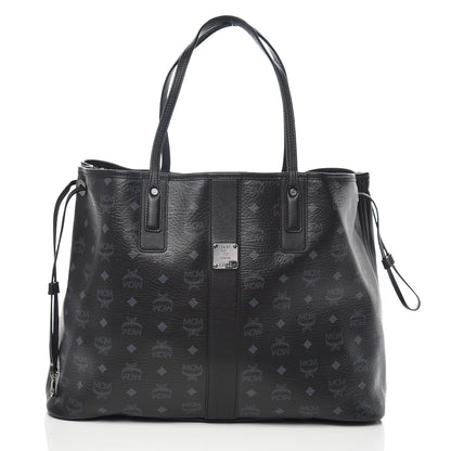 MCM Visetos Large Liz Reversible Shopper Tote Black 1 of 15