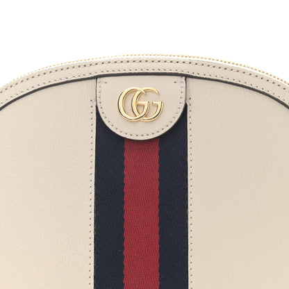 Gucci Textured Dollar Calfskin Web Small Ophidia Dome Shoulder Bag Mystic White 8 of 10