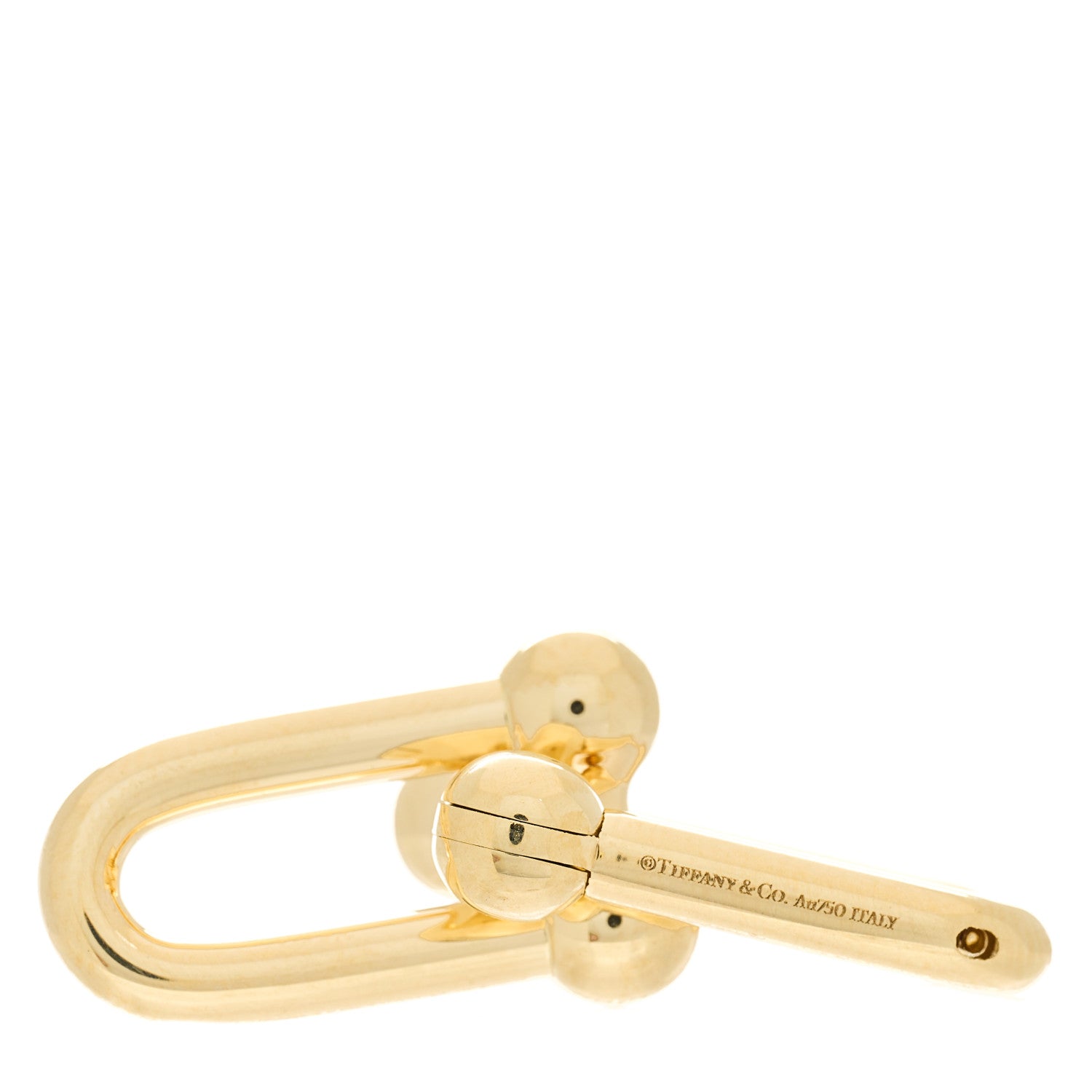 Tiffany 18K Yellow Gold Large HardWear Link Earrings 4 of 5