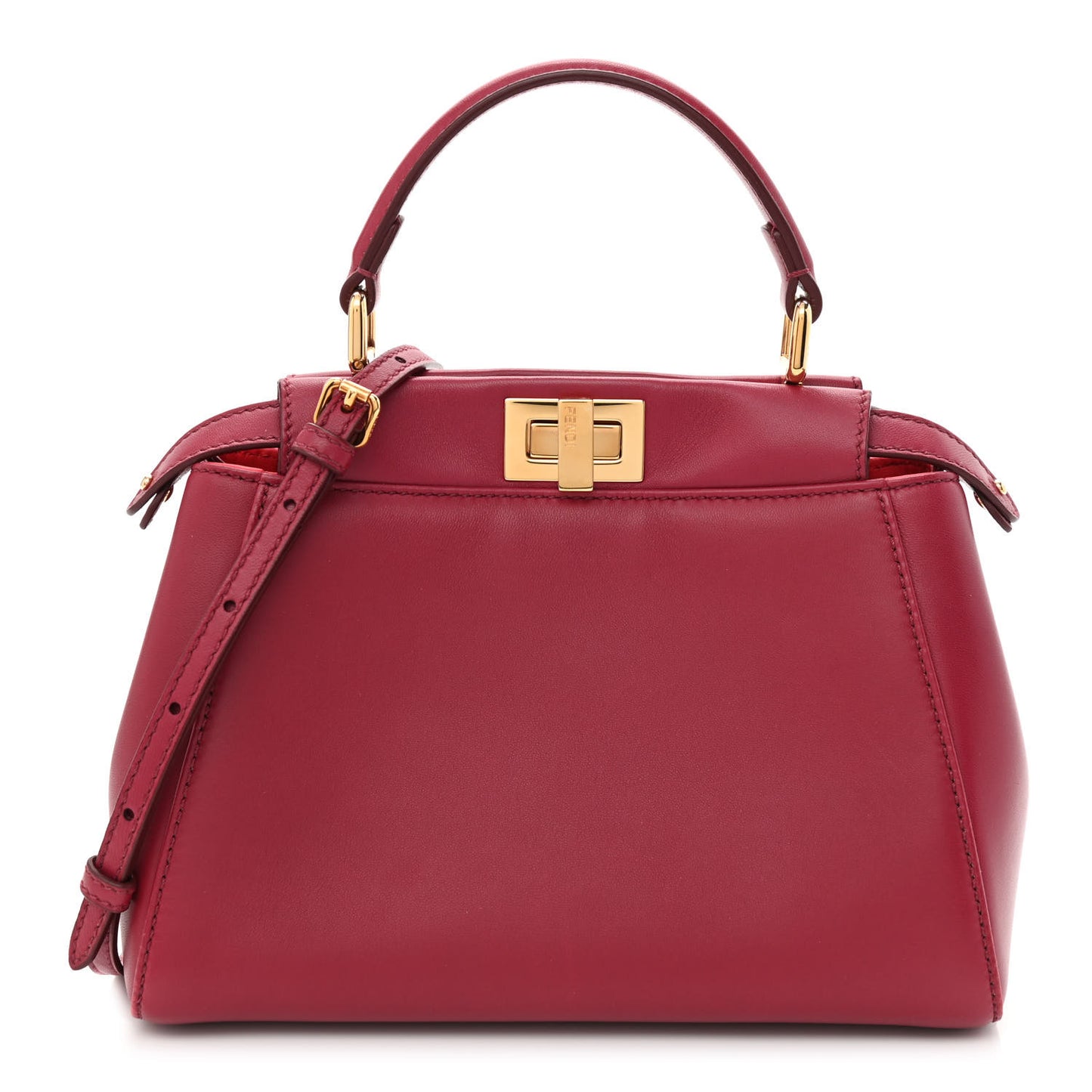 Nappa Monster Eyes Mini Peekaboo Iconic Satchel Amarena Fiamma