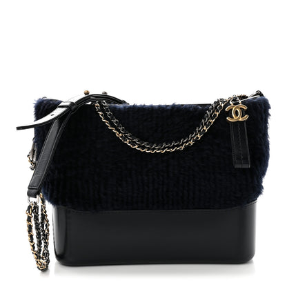 Chanel Shearling Medium Gabrielle Hobo Navy 1 of 10