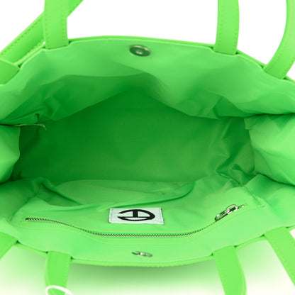 Telfar Vegan Leather Medium Shopping Bag Highlighter Green 5 of 10
