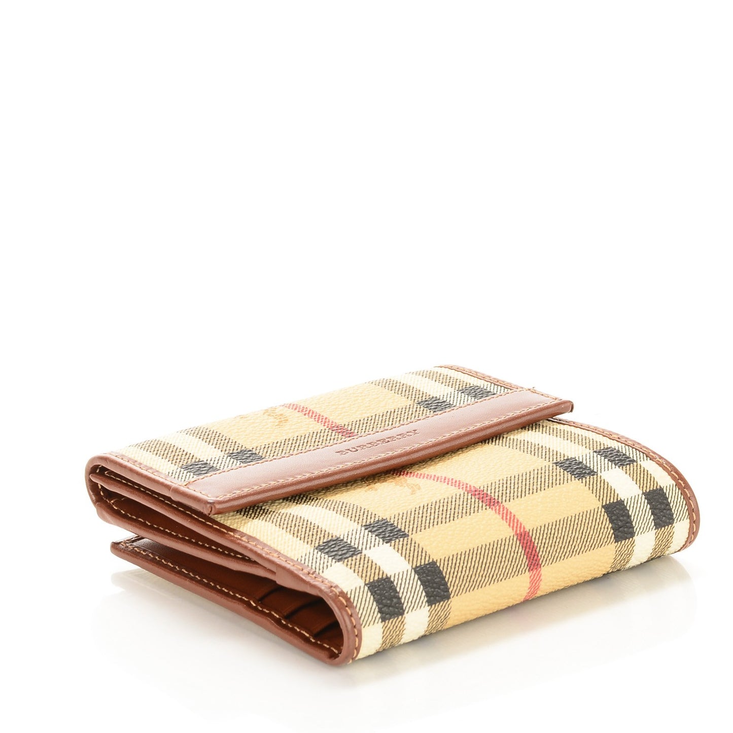 Haymarket Check Compact Wallet Tan