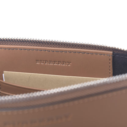 Burberry Mega Check Peyton Crossbody Clutch Bag Tan 6 of 11