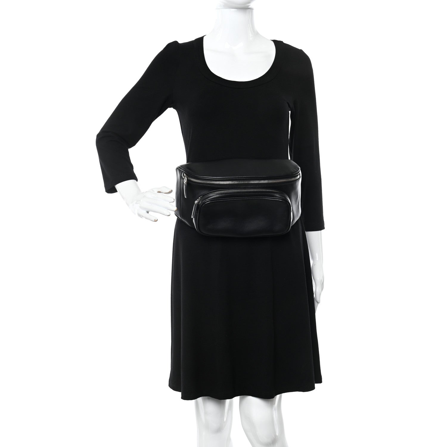 Prada Calfskin Belt Bag Black 3 of 11