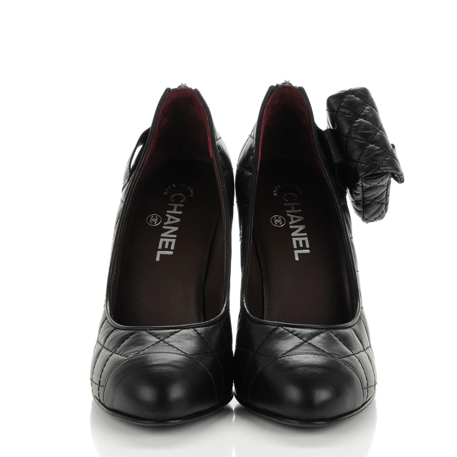 Chanel Calfskin Quilted Mini 2.55 Reissue Flap Pumps 39 Black 2 of 8