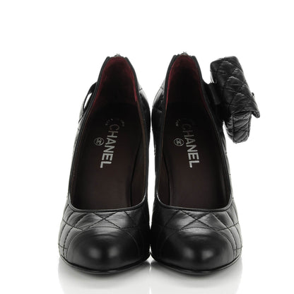 Chanel Calfskin Quilted Mini 2.55 Reissue Flap Pumps 39 Black 2 of 8