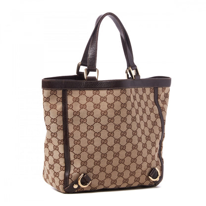 Gucci Monogram Small Abbey Tote Dark Brown 2 of 8