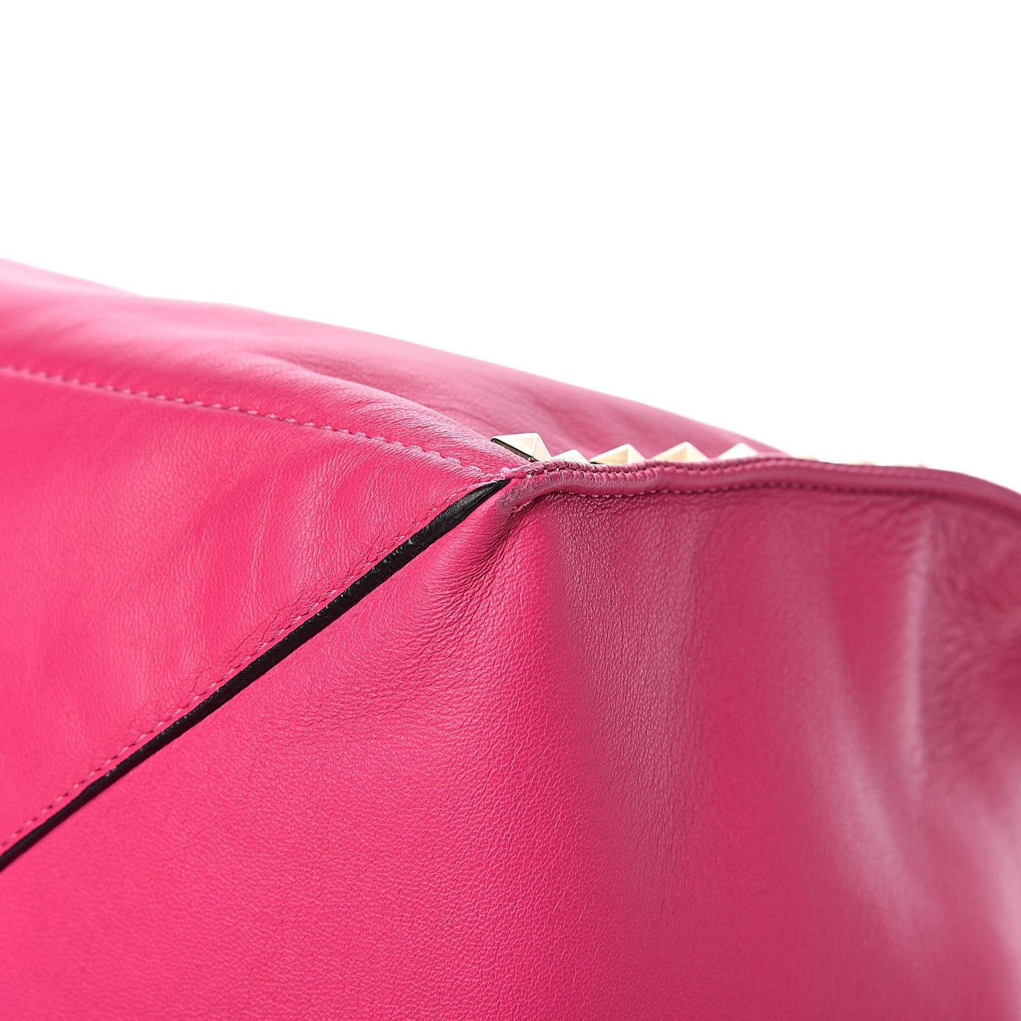 Nappa Medium Rockstud Soft Tote Pop Fuxia