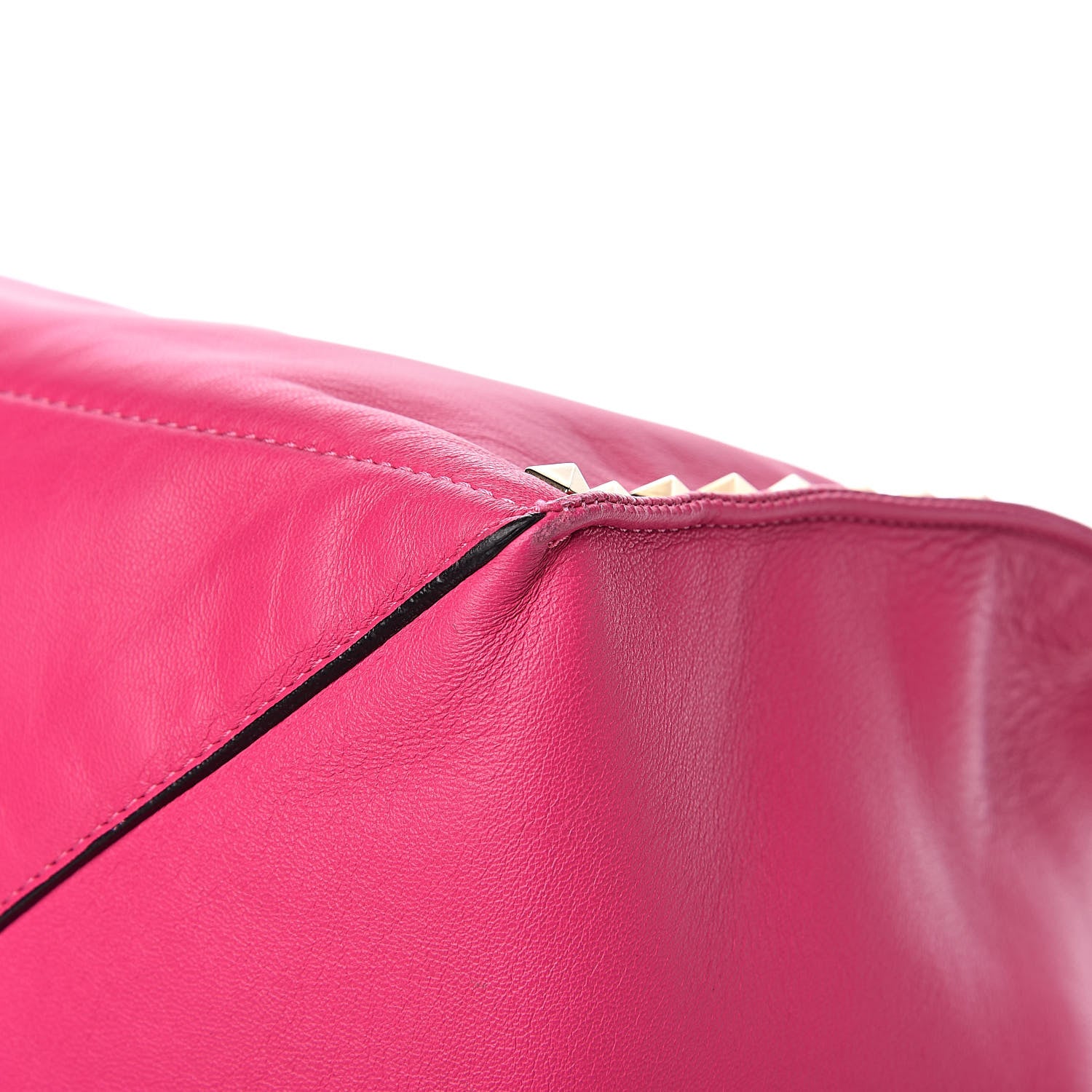Valentino Garavani Nappa Medium Rockstud Soft Tote Pop Fuxia 11 of 13