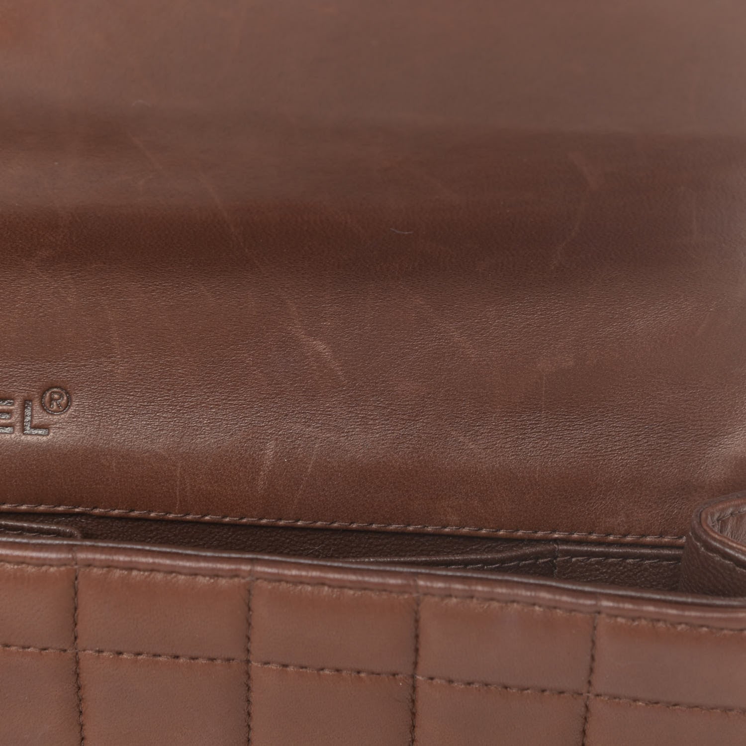 Chanel Lambskin East West Chocolate Bar Flap Brown 15 of 15