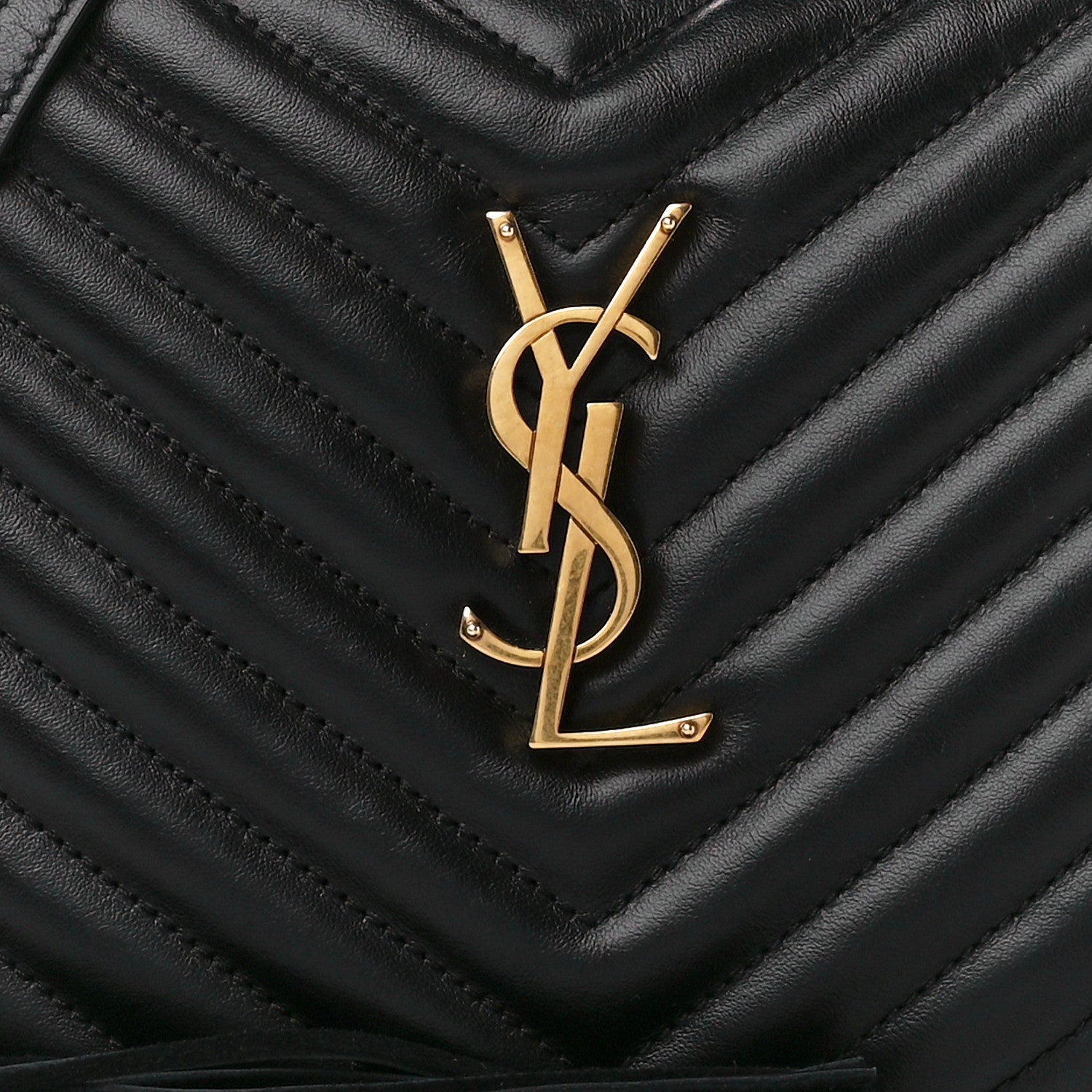 Saint Laurent Calfskin Matelasse Monogram Lou Camera Bag Black 8 of 10
