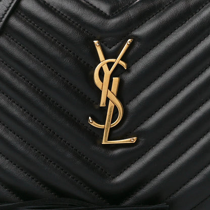 Saint Laurent Calfskin Matelasse Monogram Lou Camera Bag Black 8 of 10