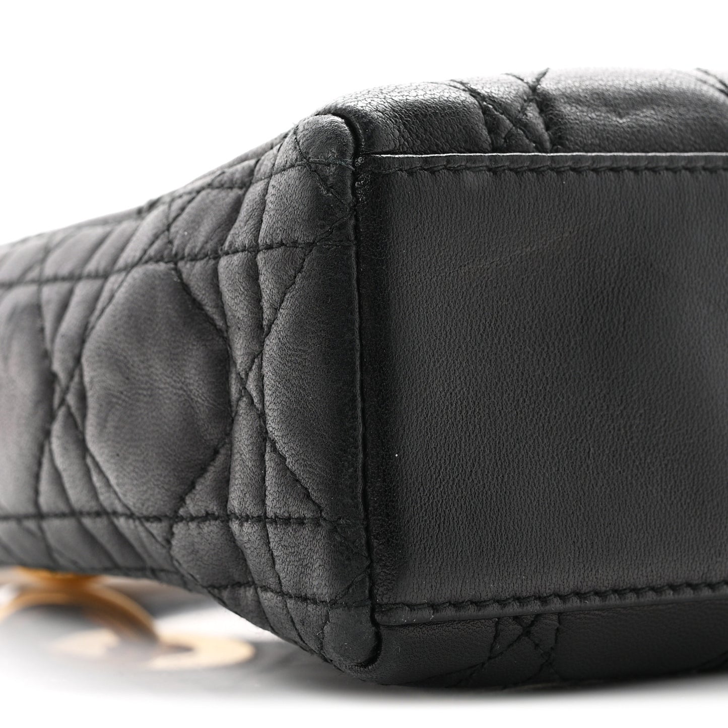 Lambskin Cannage Mini Lady Dior Black