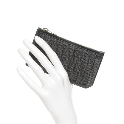 Saint Laurent Classic Toile Monogram 5 Fragments Zip Pouch Card Holder Black 2 of 7