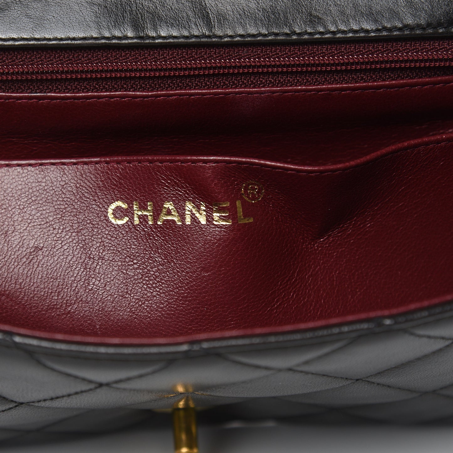 Lambskin Quilted Small Single Flap Black