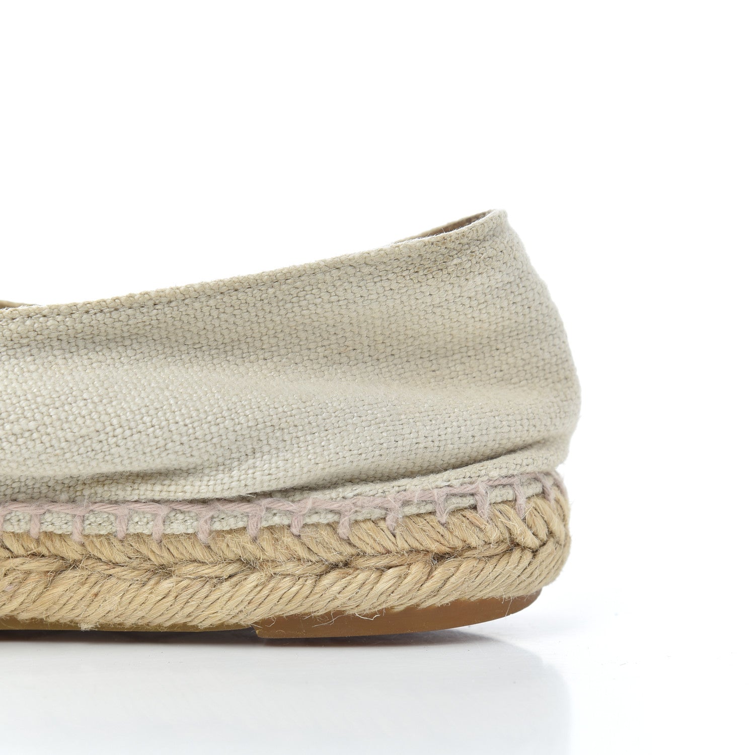 Chanel Linen CC Espadrilles 38 Beige Black 19 of 23