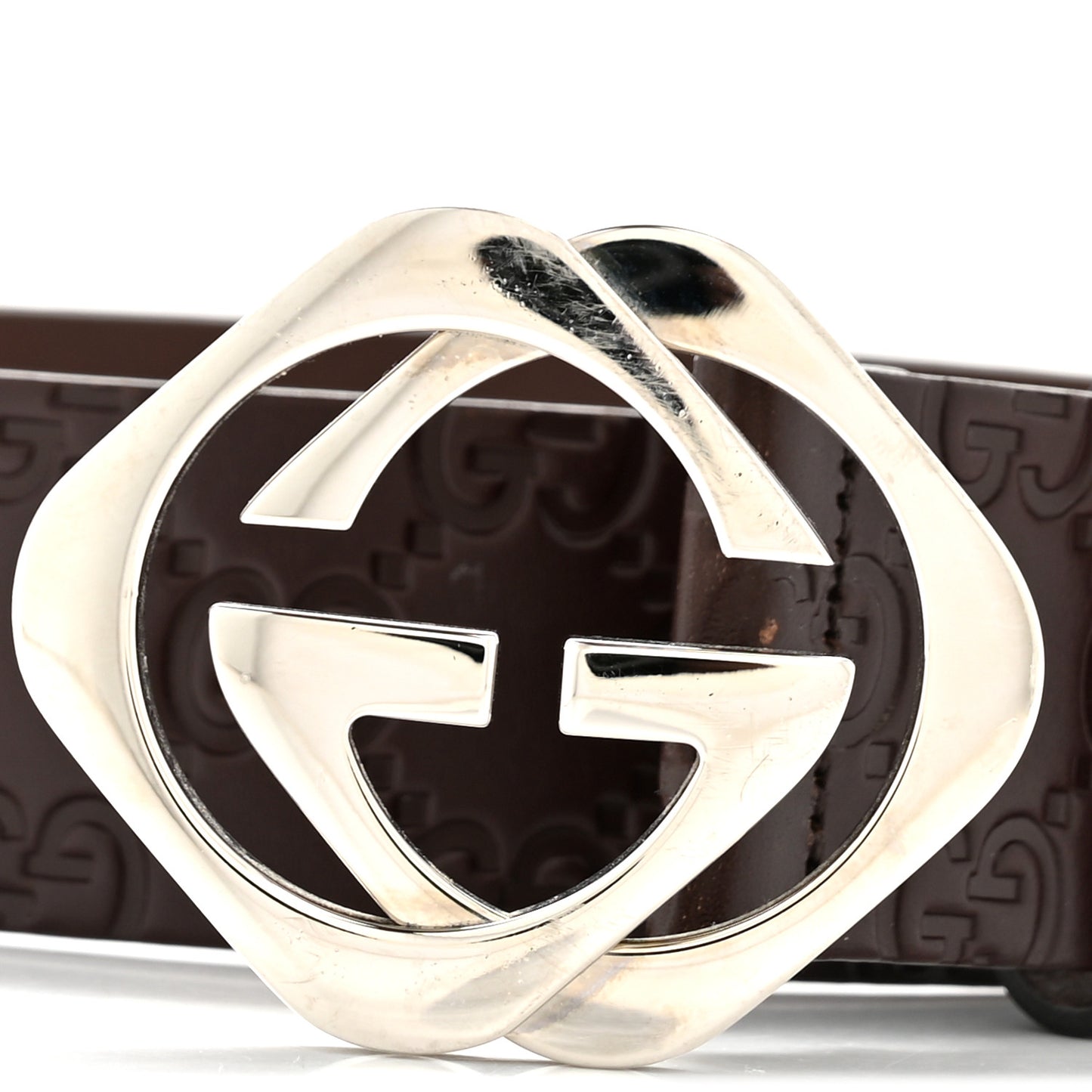 Guccissima Square G Belt 85 34 Brown