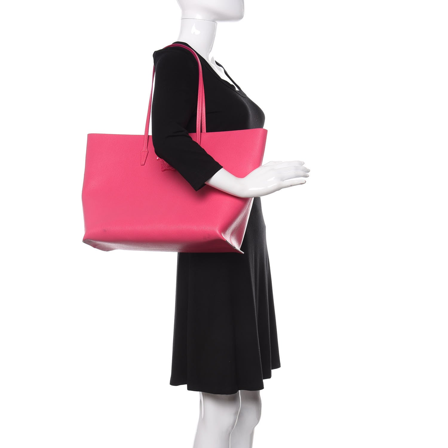Versace Saffiano Palazzo Medusa Tote Pink 2 of 11