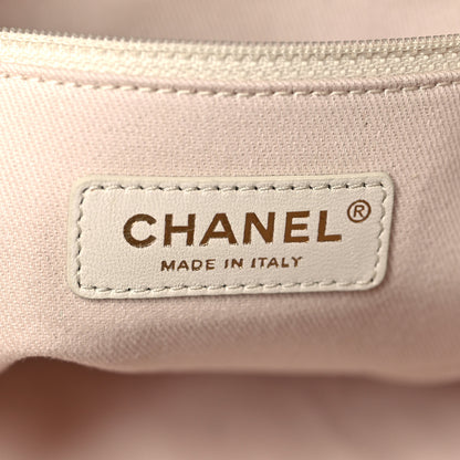 Chanel Lurex Boucle Large Deauville Backpack Beige 6 of 10