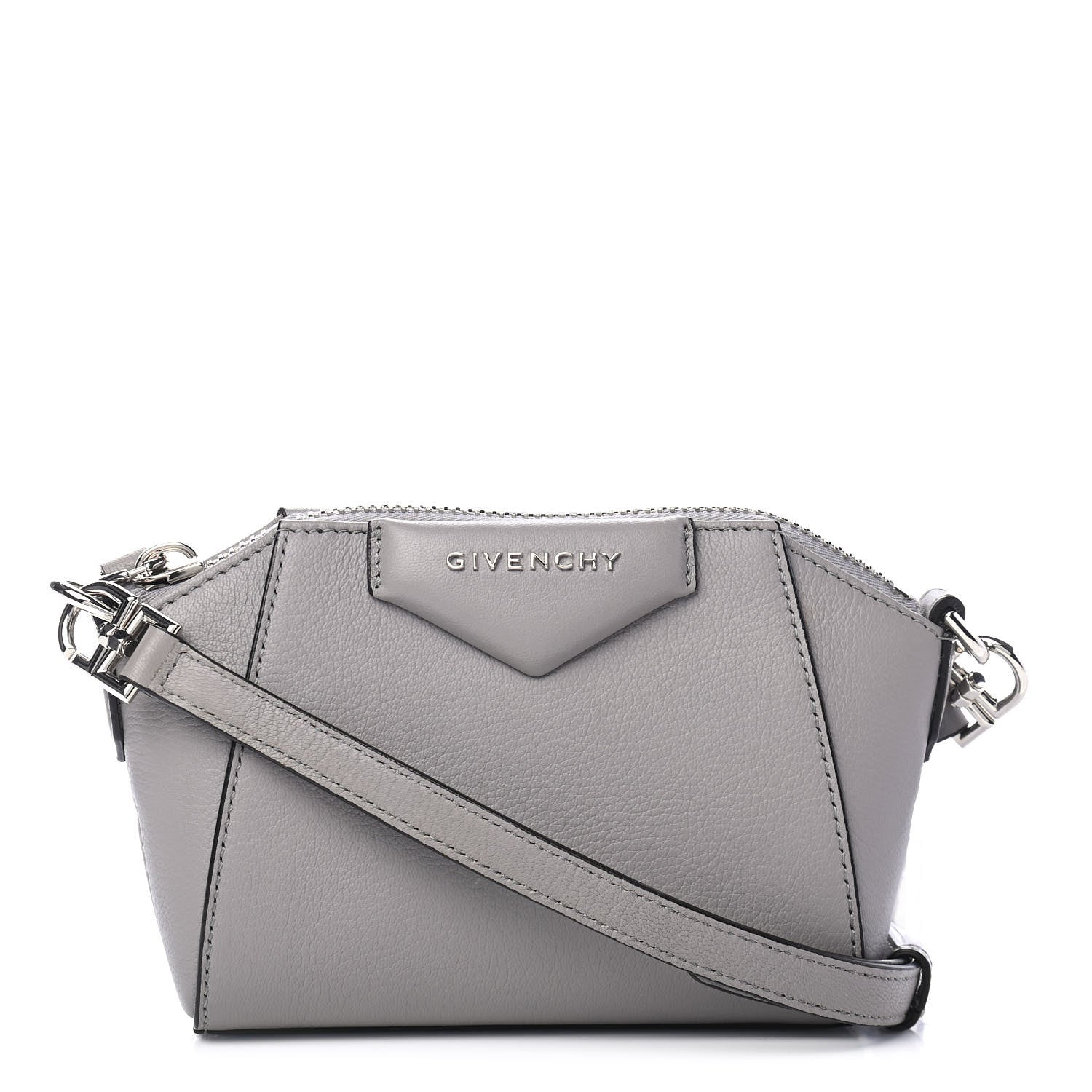 Givenchy Sugar Goatskin Nano Antigona Pearl Grey 1 of 9