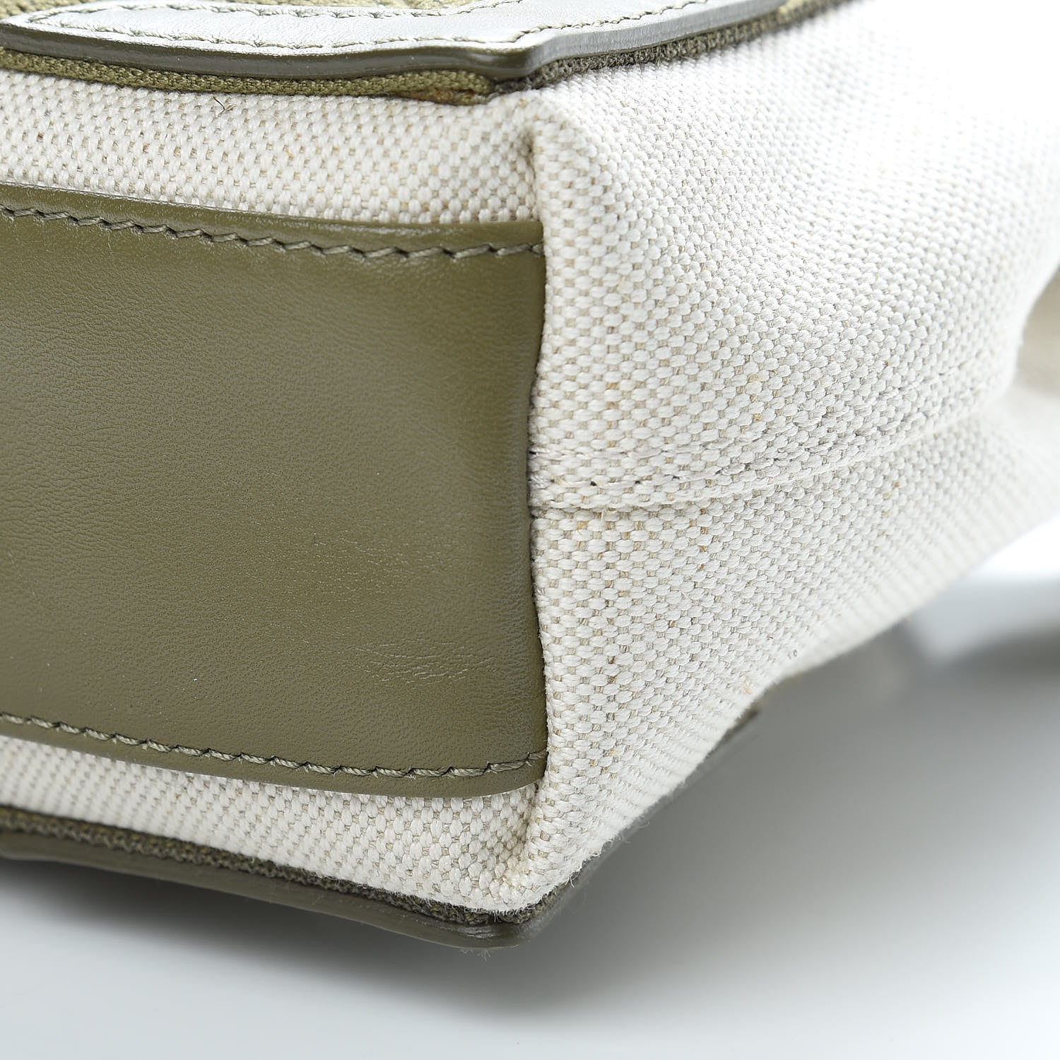 Balenciaga Cotton Canvas Calfskin Navy Cabas XS Natural Green 12 of 16