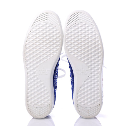 Louis Vuitton Calfskin Luxembourg Sneakers 8 Red Blue White 5 of 9