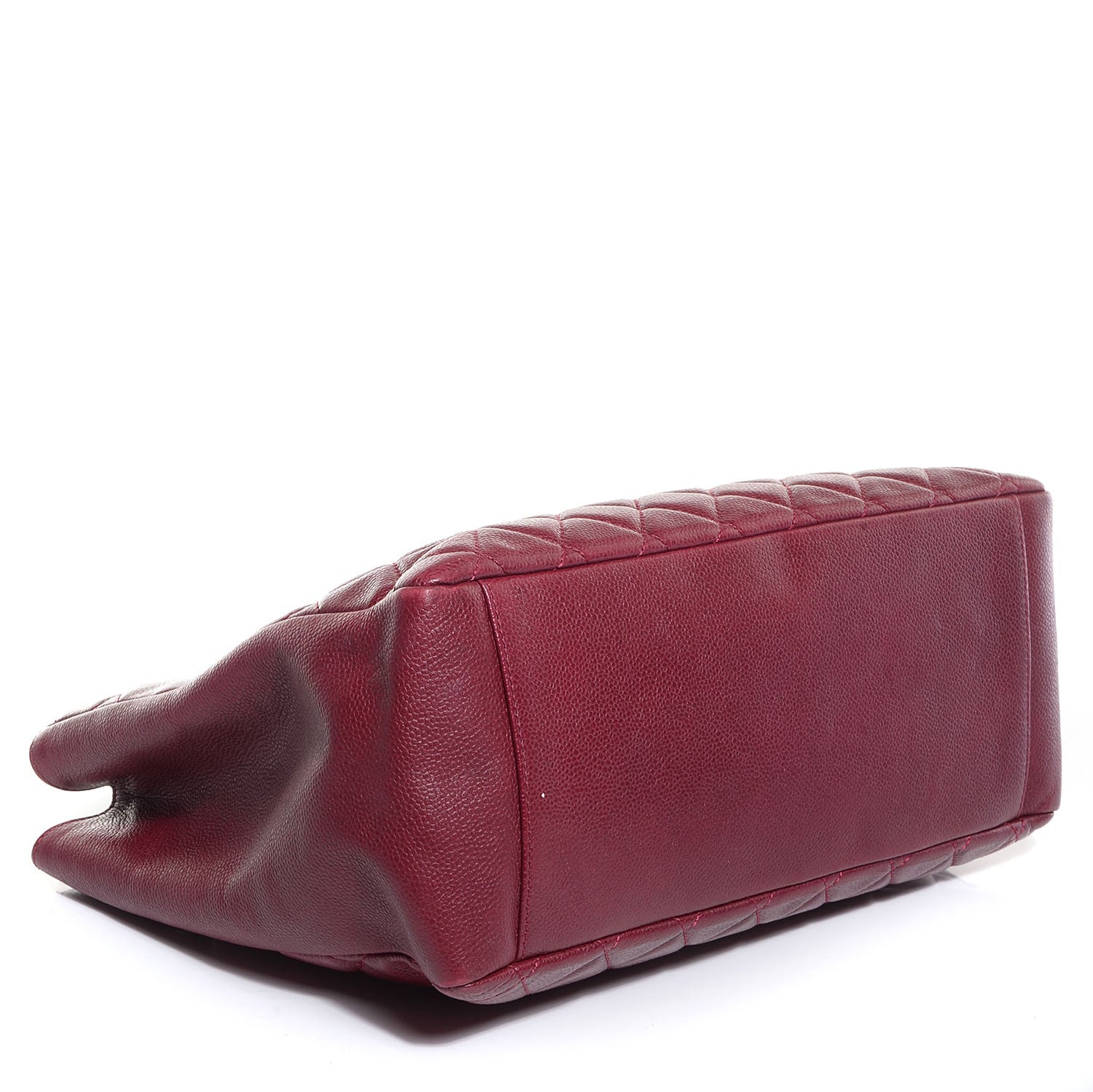 Chanel Caviar Grand Shopping Tote GST Dark Red 4 of 7