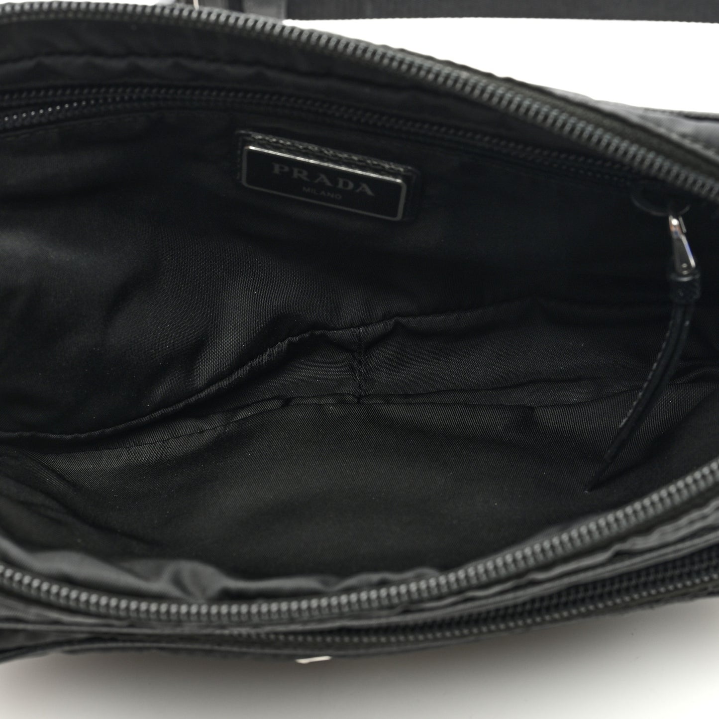 Re-Nylon Saffiano Belt Bag Black Black