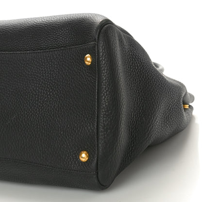 Prada Vitello Daino Shopping Satchel Black 10 of 13