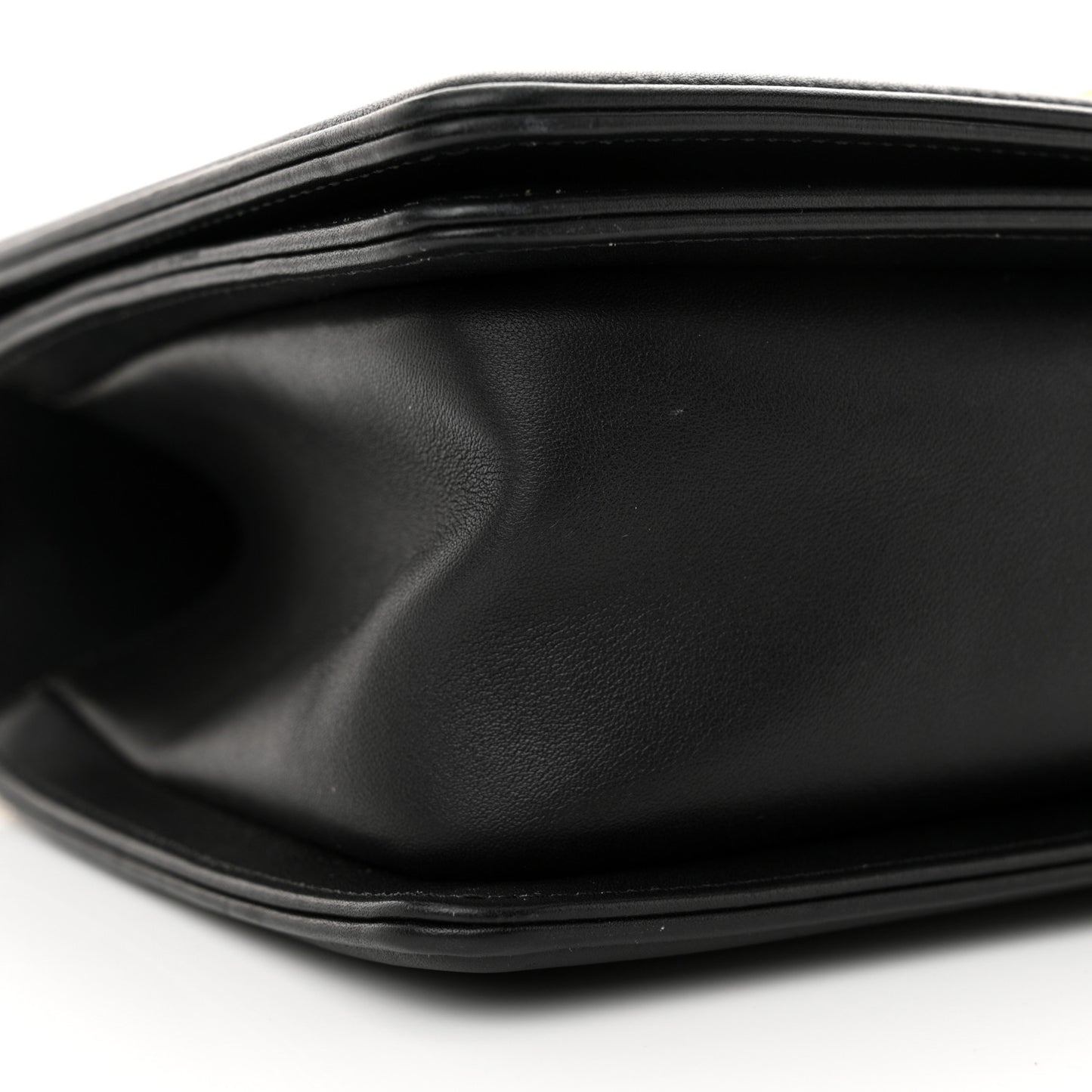 Calfskin Braided Medium Boy Flap Black