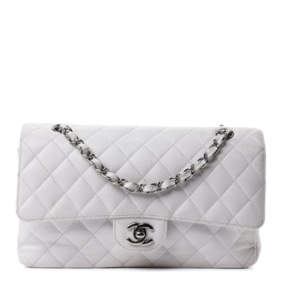 Chanel Caviar Quilted Medium Double Flap White 1 of 4