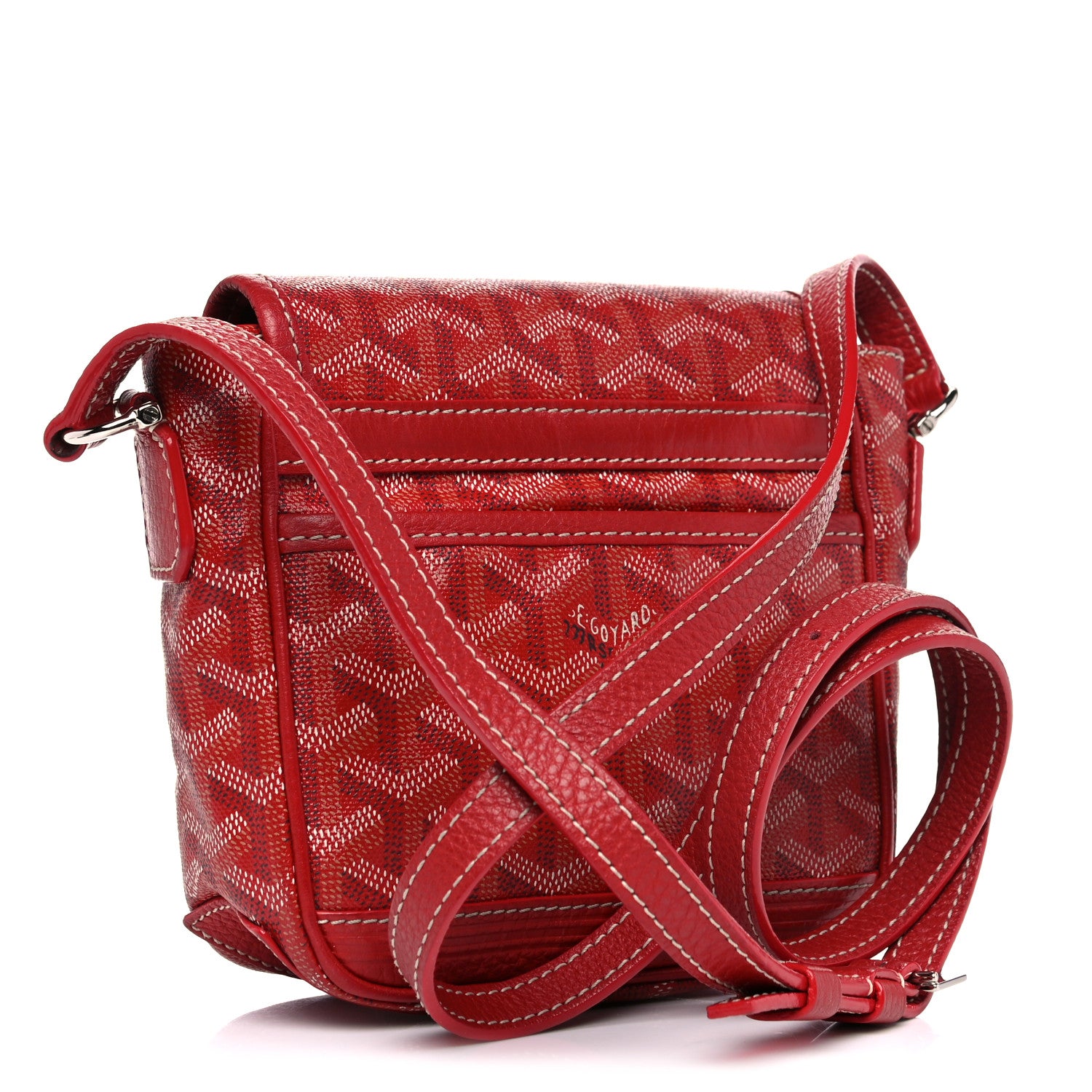 Goyard Chevron Grand Blue PM Red 3 of 17