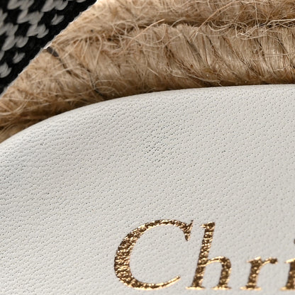 Christian Dior Technical Knit Jute Dioract 10mm Sandals 36 White Black 9 of 11
