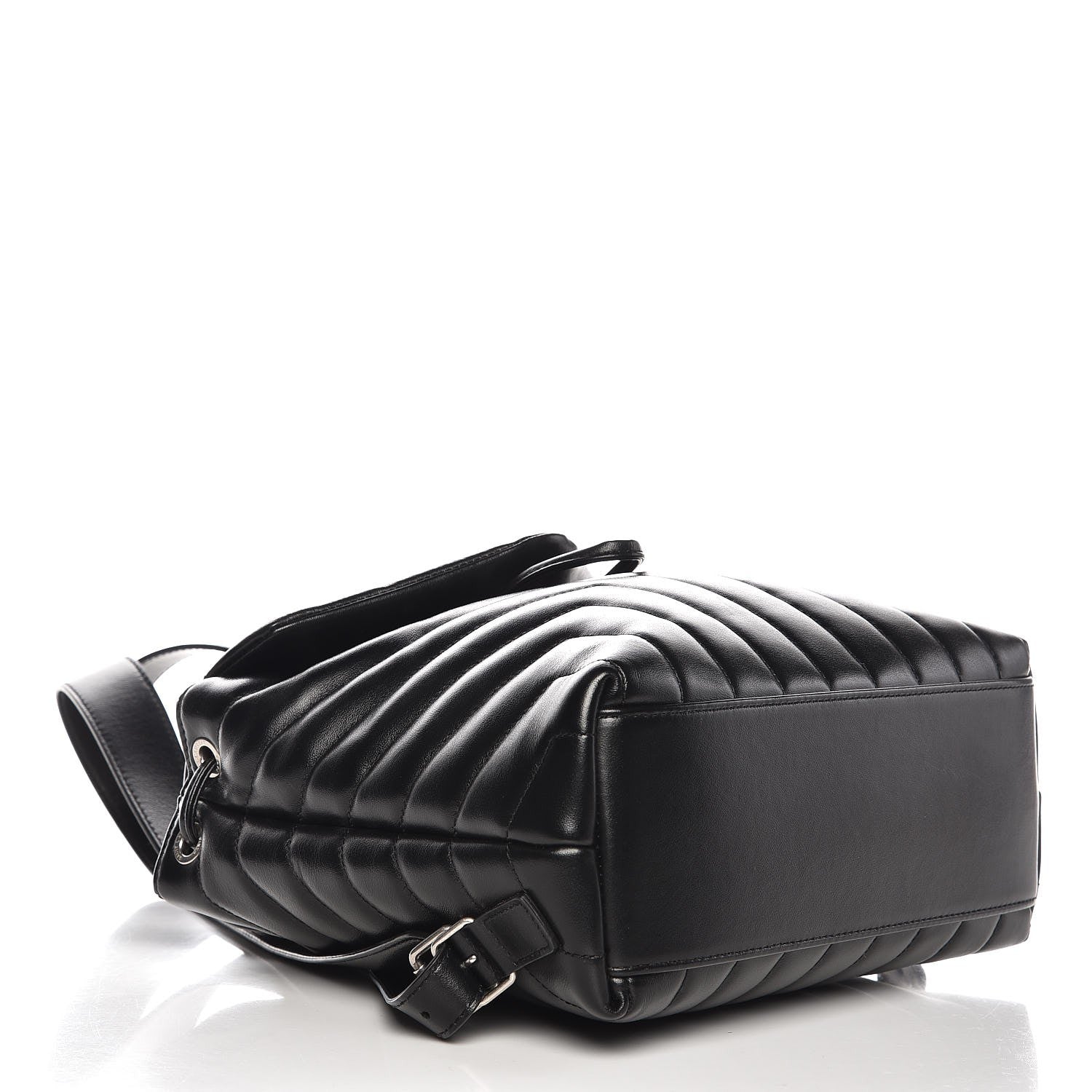 Saint Laurent Calfskin Y Quilted Monogram Small Loulou Backpack Black 4 of 10
