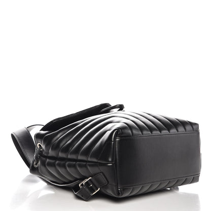 Saint Laurent Calfskin Y Quilted Monogram Small Loulou Backpack Black 4 of 10