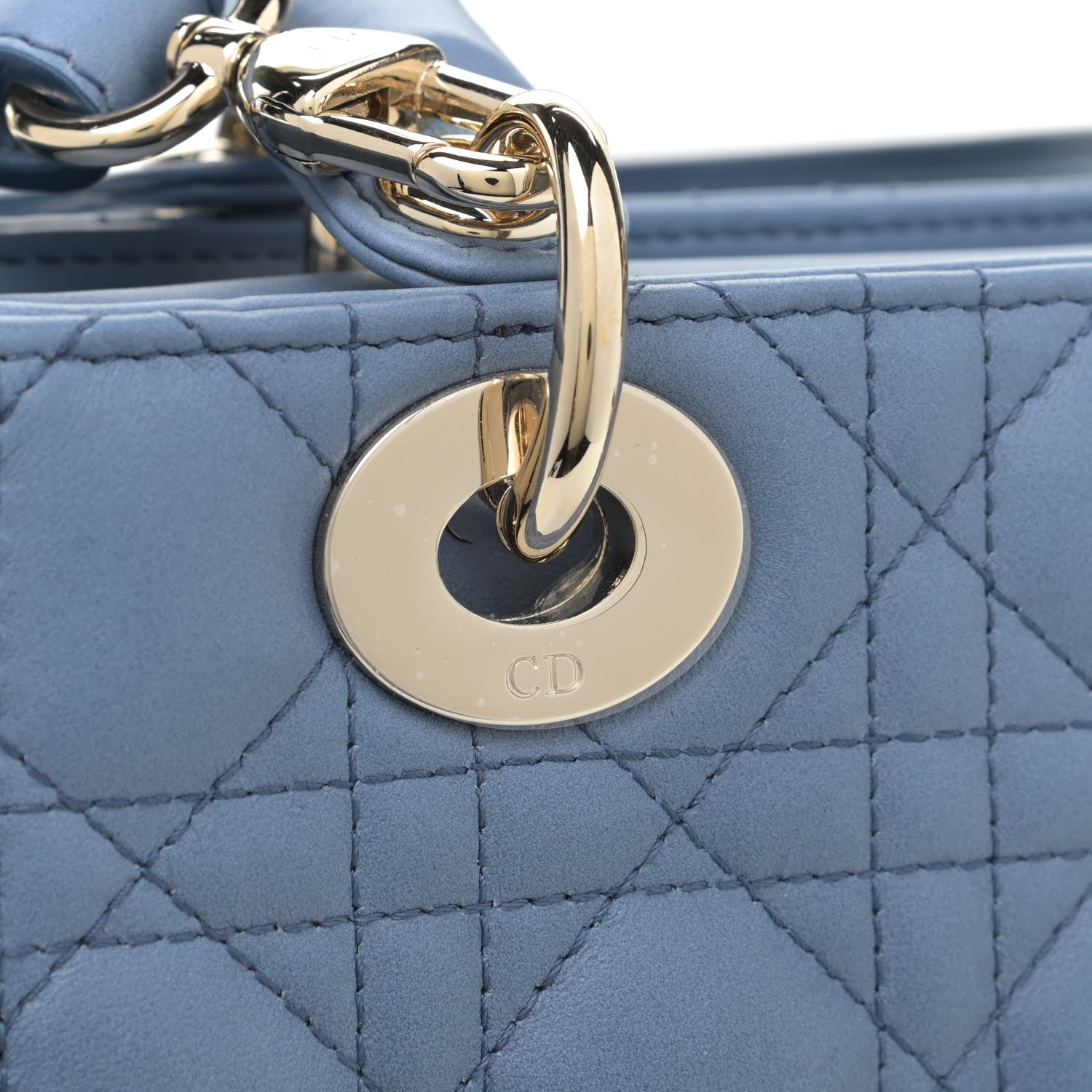 Christian Dior Lambskin Cannage Gradient Small My ABCDior Lady Dior Indigo Blue 9 of 12