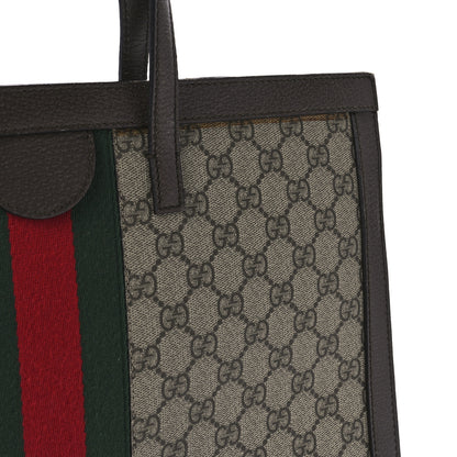 Gucci GG Supreme Monogram Web Ophidia Vertical Tote Brown 13 of 13