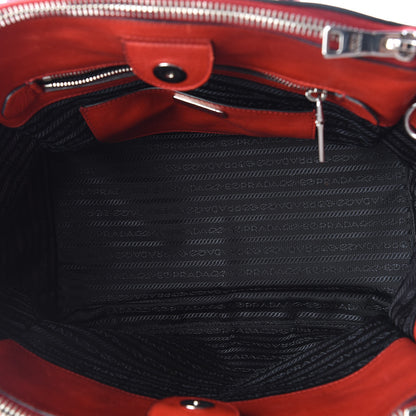 Prada Vitello Phenix Twin Pocket Tote Orange 4 of 12