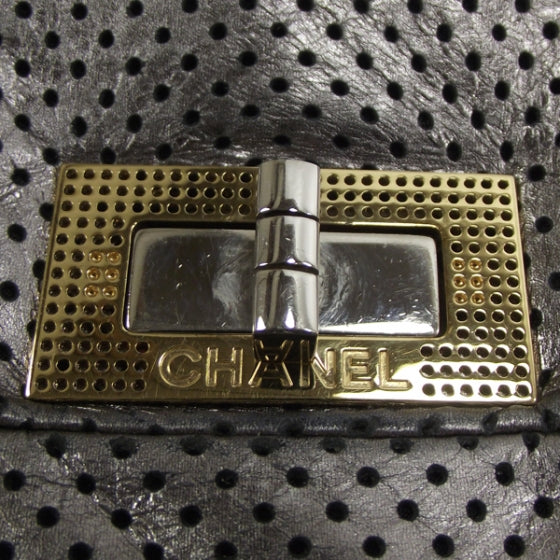 Chanel Metallic Crackled Calfskin Perforated Drill Shoulder Bag Silver 12 of 12