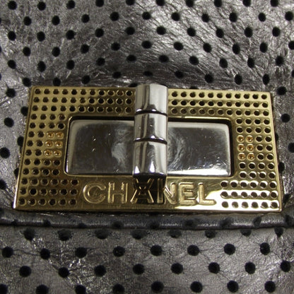 Chanel Metallic Crackled Calfskin Perforated Drill Shoulder Bag Silver 12 of 12