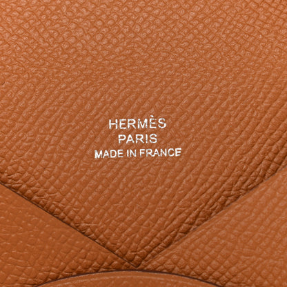 Hermes Epsom Calvi Card Case Gold 6 of 7