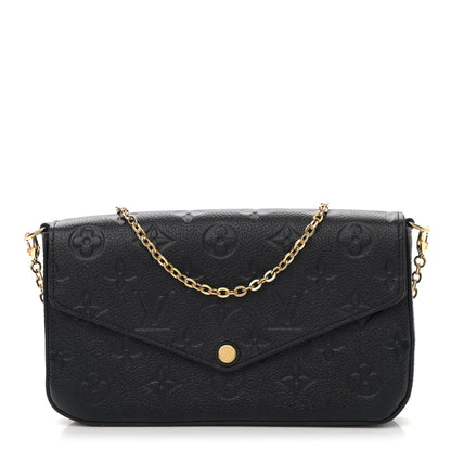 Louis Vuitton Empreinte Pochette Felicie Chain Wallet Black 1 of 12