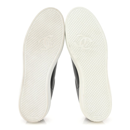 Chanel Calfskin CC Womens Sneakers 40 Black 6 of 9