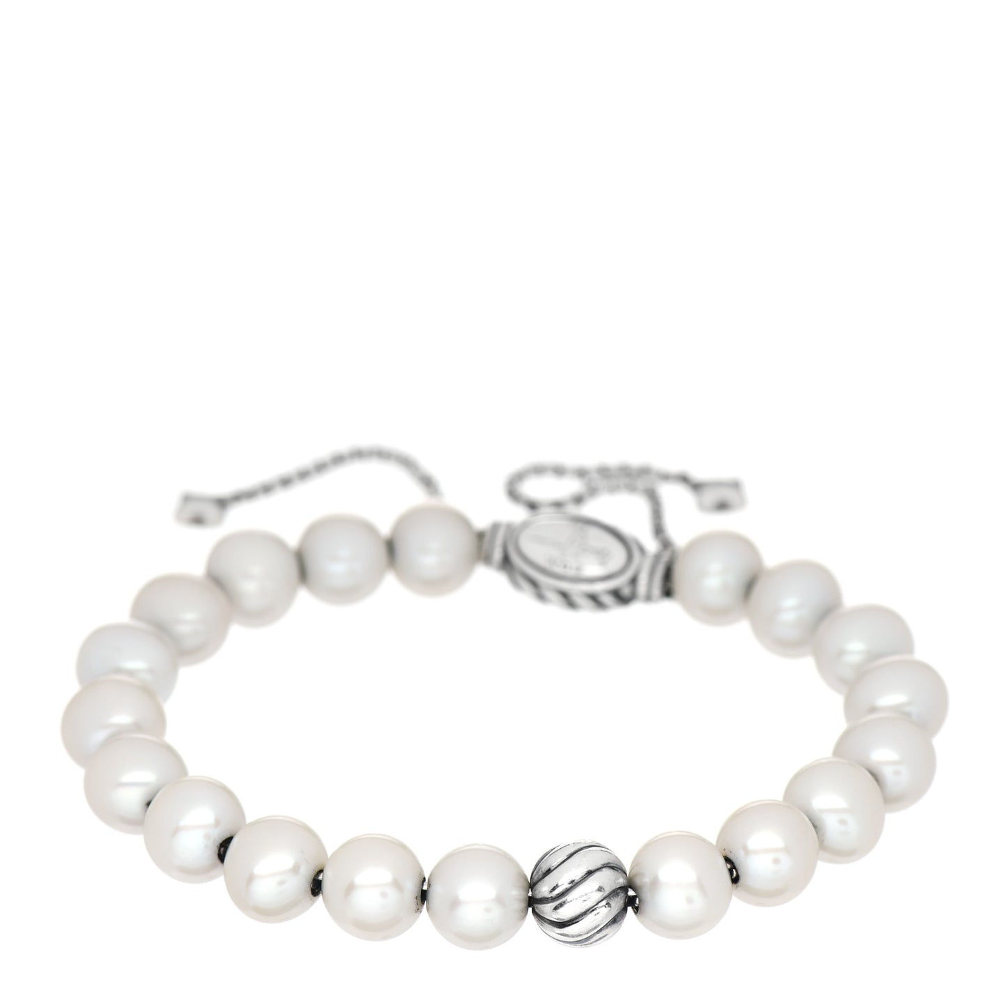 Sterling Silver Pearl 8mm Spiritual Bead Bracelet